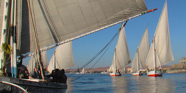 Feluccas on the Nile River