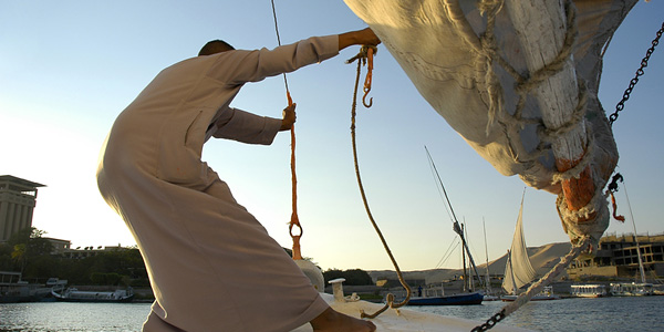 Sailing on the Nile in a Felucca 
